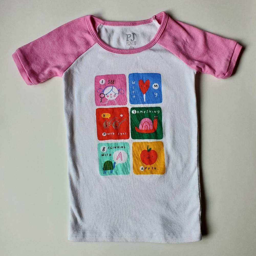 PJ Place I Spy Raglan Tshirt for Toddler Girls